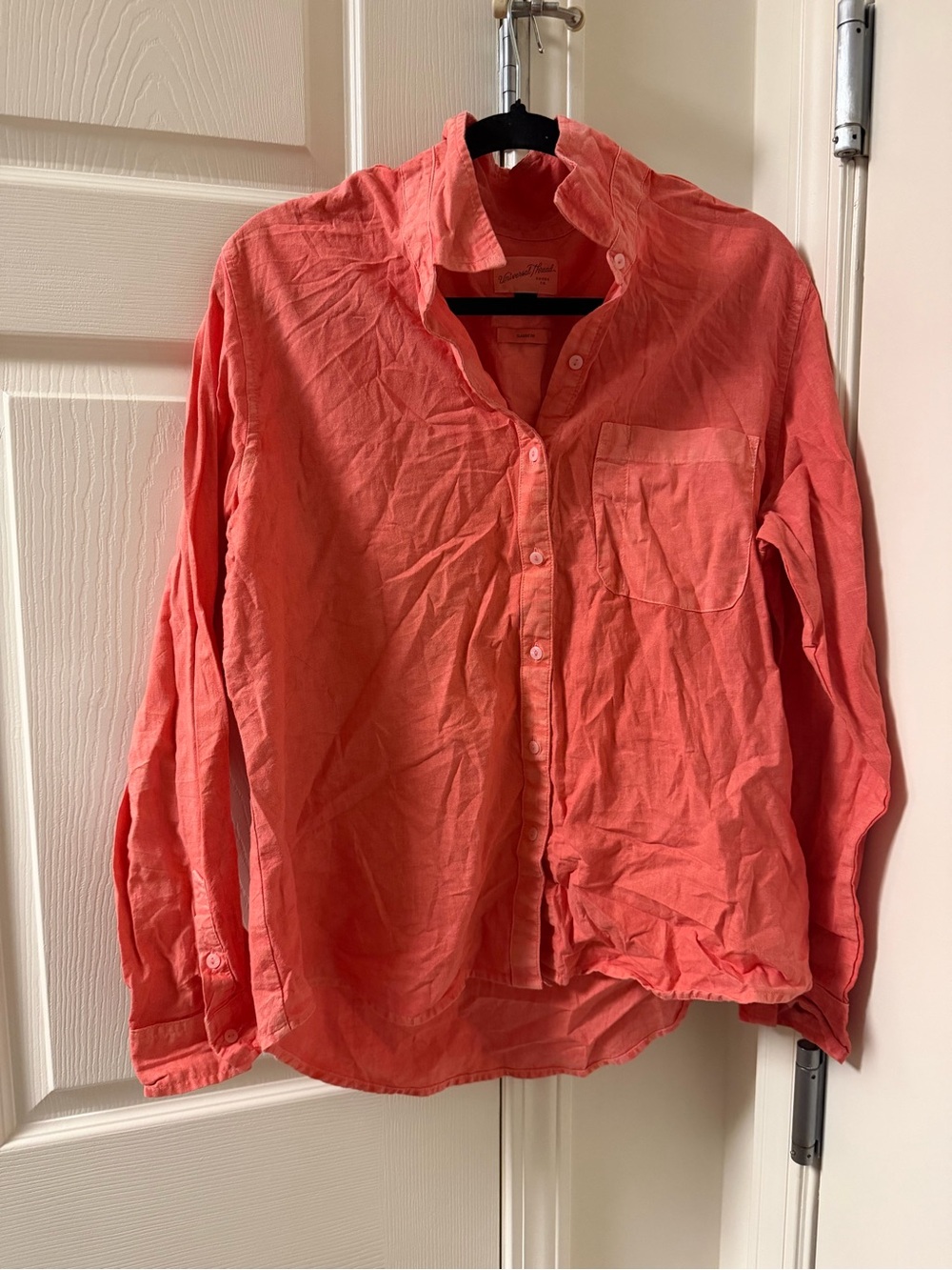 Universal Thread Coral-Red Casual Button Down Shirt